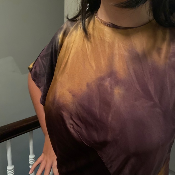 Brown /copper colour dress size M-L - Picture 2 of 7